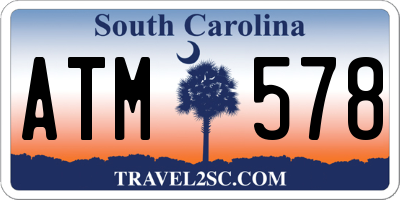 SC license plate ATM578
