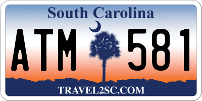 SC license plate ATM581