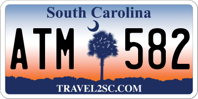 SC license plate ATM582