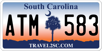 SC license plate ATM583