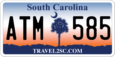 SC license plate ATM585