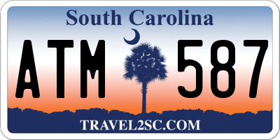 SC license plate ATM587