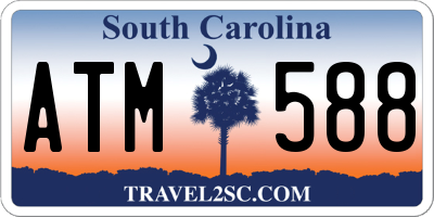 SC license plate ATM588