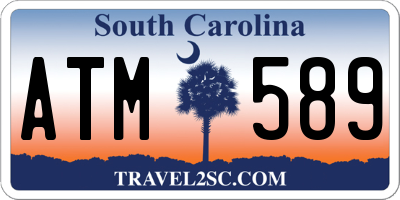 SC license plate ATM589