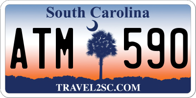 SC license plate ATM590