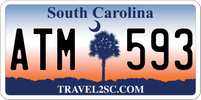 SC license plate ATM593