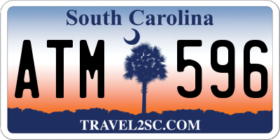 SC license plate ATM596