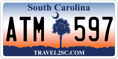 SC license plate ATM597
