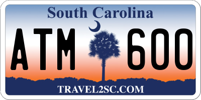 SC license plate ATM600