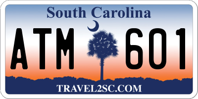 SC license plate ATM601