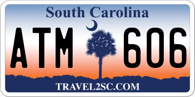 SC license plate ATM606