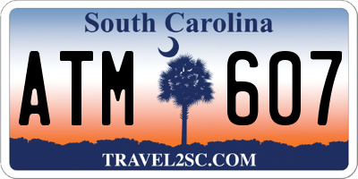 SC license plate ATM607