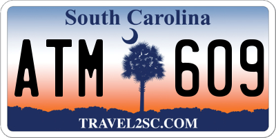 SC license plate ATM609