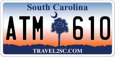 SC license plate ATM610