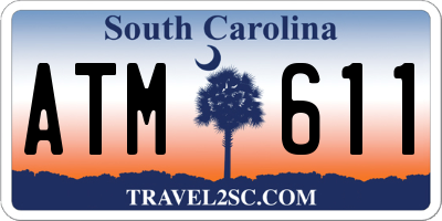 SC license plate ATM611