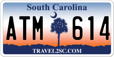 SC license plate ATM614