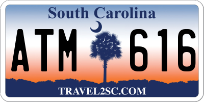 SC license plate ATM616