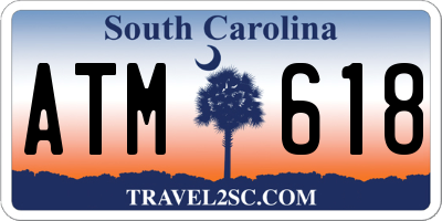 SC license plate ATM618