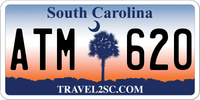 SC license plate ATM620