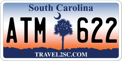 SC license plate ATM622