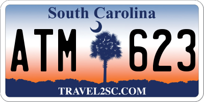 SC license plate ATM623