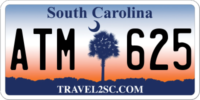 SC license plate ATM625