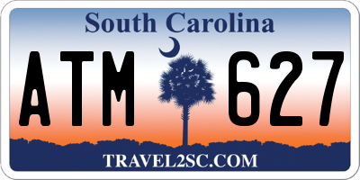 SC license plate ATM627