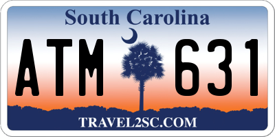 SC license plate ATM631