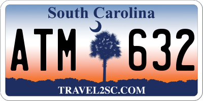SC license plate ATM632