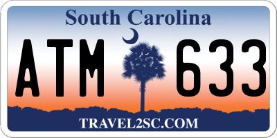 SC license plate ATM633