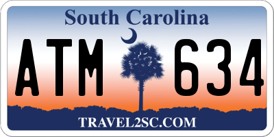 SC license plate ATM634