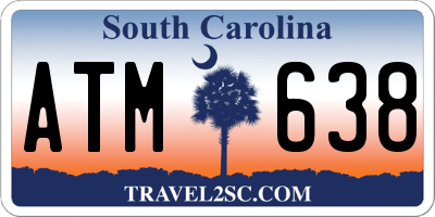 SC license plate ATM638