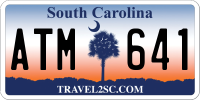 SC license plate ATM641