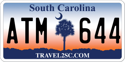 SC license plate ATM644