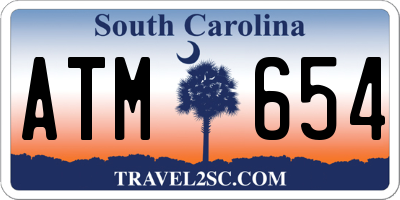 SC license plate ATM654