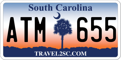 SC license plate ATM655