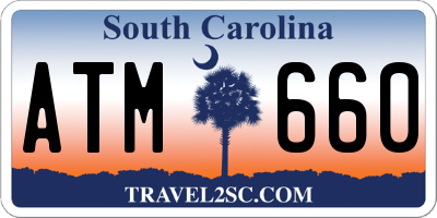 SC license plate ATM660