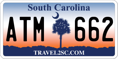 SC license plate ATM662