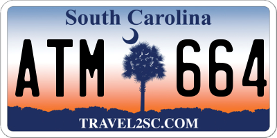 SC license plate ATM664