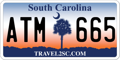 SC license plate ATM665