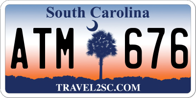 SC license plate ATM676