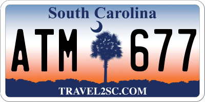 SC license plate ATM677