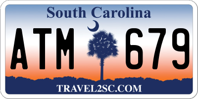 SC license plate ATM679