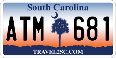 SC license plate ATM681