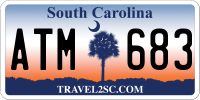 SC license plate ATM683