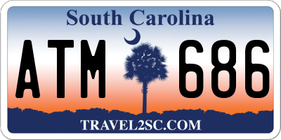 SC license plate ATM686
