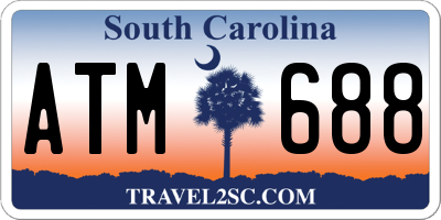 SC license plate ATM688