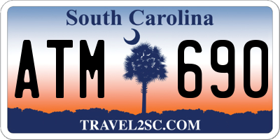 SC license plate ATM690