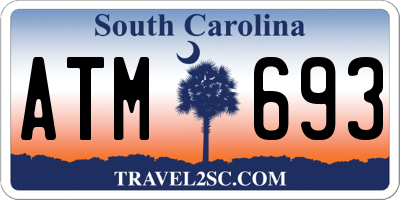 SC license plate ATM693