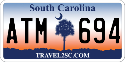 SC license plate ATM694